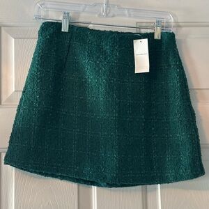 ✨NWT✨ Abercrombie Green Tweed Skirt